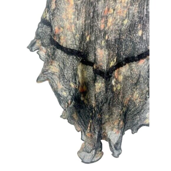 New Romantics X Anthropologie Moody Floral Asymmetrical Sheer Sleeveless Top - Picture 5 of 10